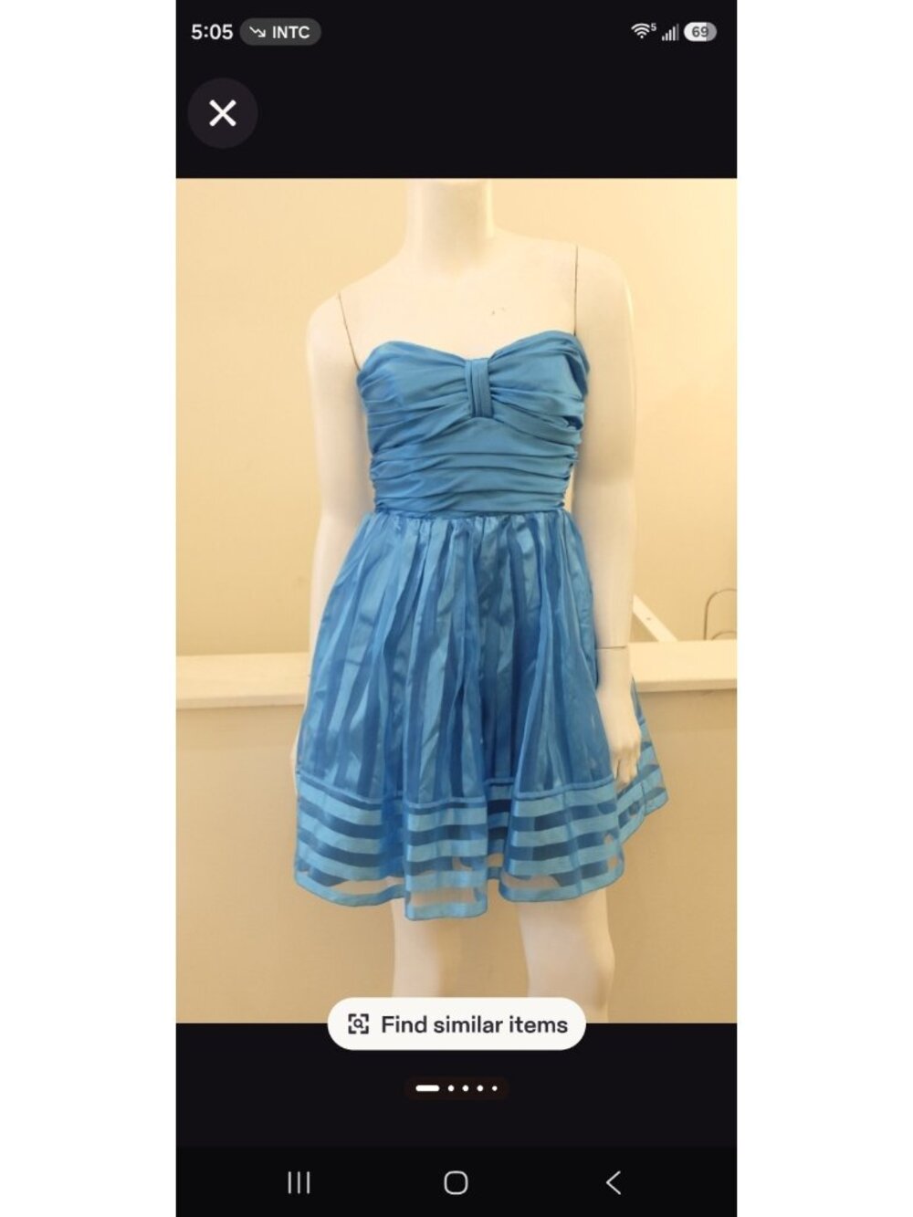 Betsey Johnson Dress Mini Party Blue Size 6